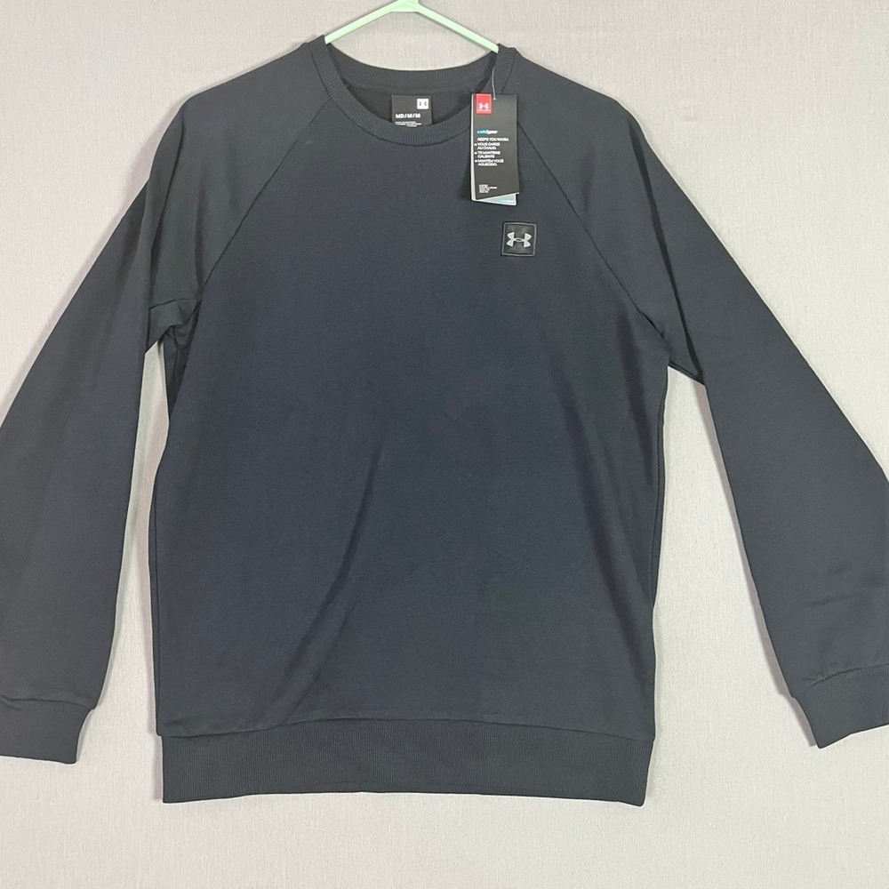 Under Armour Sweatshirt Medium Cotton Blend Black Modern NEW